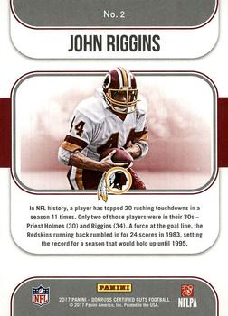 2017 Donruss Certified Cuts - Heritage Collection #2 John Riggins Back