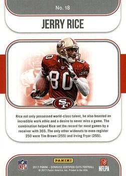 2017 Donruss Certified Cuts - Heritage Collection #18 Jerry Rice Back