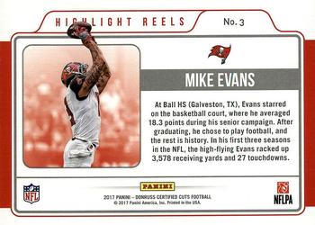 2017 Donruss Certified Cuts - Highlight Reels #3 Mike Evans Back