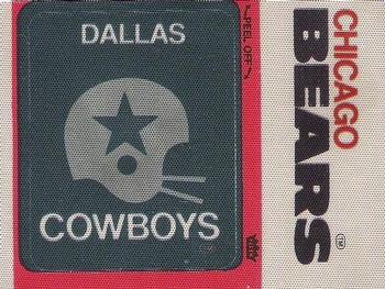 1976 Fleer Football Patches #NNO Dallas Cowboys Logo / Chicago Bears Name Front