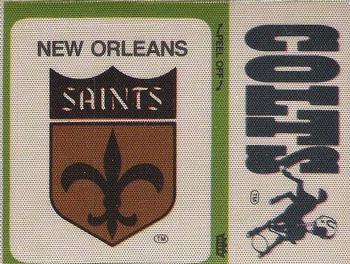 1976 Fleer Football Patches #NNO New Orleans Saints Logo / Baltimore Colts Name Front