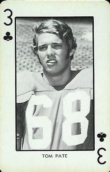 1973 Nebraska Cornhuskers Playing Cards (Red Backs) #3♣ Tom Pate Front