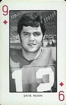 1973 Nebraska Cornhuskers Playing Cards (Red Backs) #9♦ Dave Humm Front