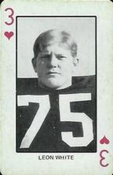 1974 Colorado Buffaloes Playing Cards - Gold Backs #3♥ Leon White Front