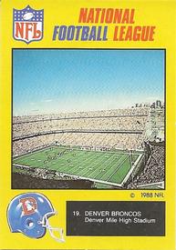 1988 Monty Gum NFL #19 Mile High Stadium Front