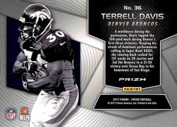 2017 Panini Prizm - Super Bowl MVPs Prizm #36 Terrell Davis Back