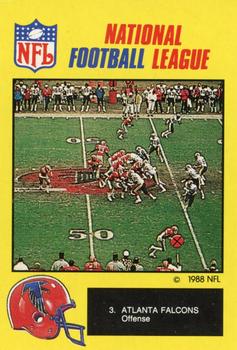 1988 Monty Gum NFL - Paper #3 Atlanta Falcons offense Front