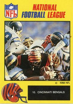 1988 Monty Gum NFL - Paper #10 Cincinnati Bengals action photo Front
