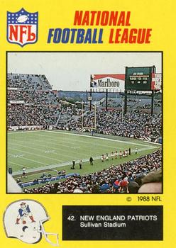 1988 Monty Gum NFL - Paper #42 Sullivan Stadium Front