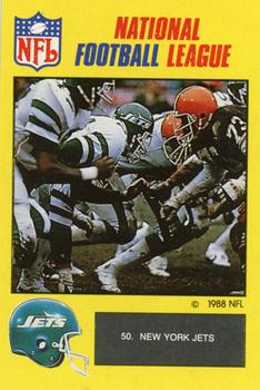 1988 Monty Gum NFL - Paper #50 New York Jets line photo Front