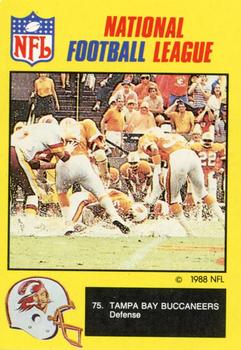 1988 Monty Gum NFL - Paper #75 Tampa Bay Buccaneers defense Front