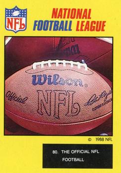 1988 Monty Gum NFL - Paper #80 Official NFL football Front