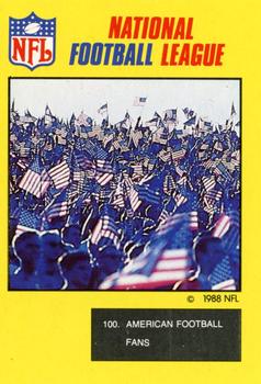 1988 Monty Gum NFL - Paper #100 American football fans Front
