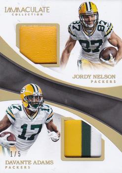 2017 Panini Immaculate Collection - Dual Prime Gold #DU-24 Davante Adams / Jordy Nelson Front