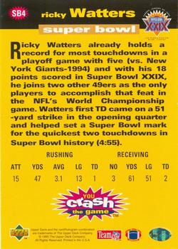 1995 Collector's Choice - You Crash the Game Super Bowl XXIX Exchange #SB4 Ricky Watters Back