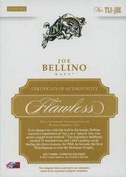 2017 Panini Flawless Collegiate - Flawless Team Logo Signatures Gold #TLS-JBE Joe Bellino Back