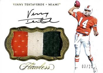 2017 Panini Flawless Collegiate - Patch Autographs #PA-VT Vinny Testaverde Front