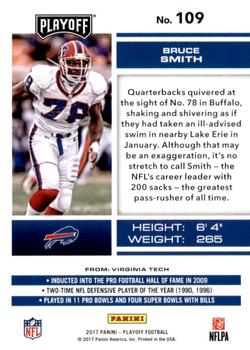 2017 Panini Playoff - 1st Down #109 Bruce Smith Back