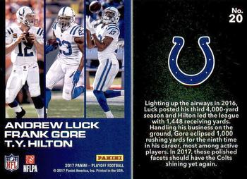 2017 Panini Playoff - Flea Flicker #20 Andrew Luck / Frank Gore  / T.Y. Hilton Back