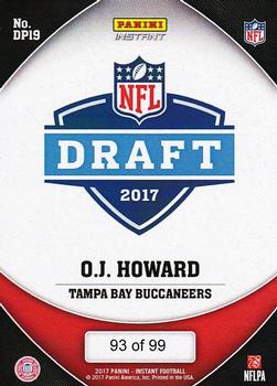 2017 Panini Instant NFL - NFL Draft Purple #DP19 O.J. Howard Back
