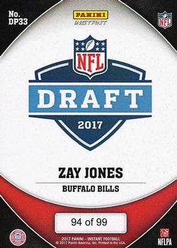 2017 Panini Instant NFL - NFL Draft Purple #DP33 Zay Jones Back