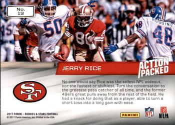 2017 Panini Rookies & Stars - Action Packed #13 Jerry Rice Back
