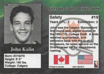 1995 R.E.L. #29 John Kalin Back