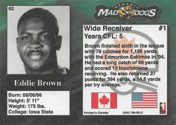 1995 R.E.L. #62 Eddie Brown Back
