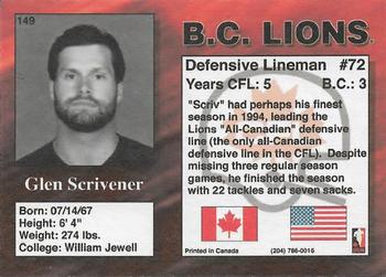 1995 R.E.L. #149 Glen Scrivener Back
