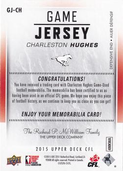 2015 Upper Deck CFL - Game Jersey #GJ-CH Charleston Hughes Back