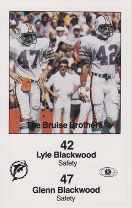 1985 Miami Dolphins Police #4 Lyle Blackwood Front