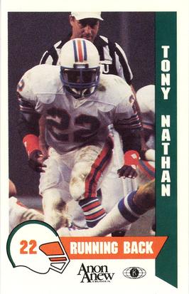 1986 Miami Dolphins Police #6 Tony Nathan Front