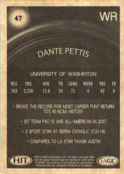 2018 SAGE HIT #47 Dante Pettis Back