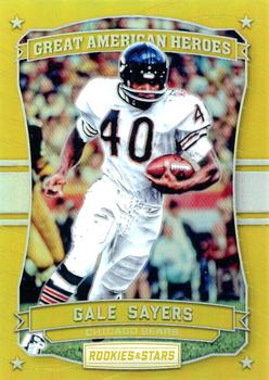 2016 Panini Rookies & Stars - Great American Heroes Gold #9 Gale Sayers Front