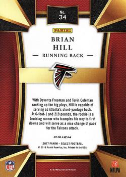 2017 Panini Select #34 Brian Hill Back
