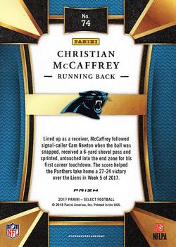 2017 Panini Select #74 Christian McCaffrey Back