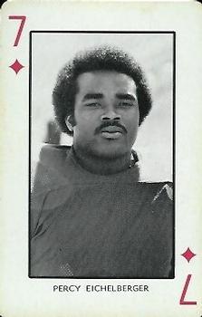 1973 Nebraska Cornhuskers Playing Cards (White Backs) #7♦ Percy Eichelberger Front