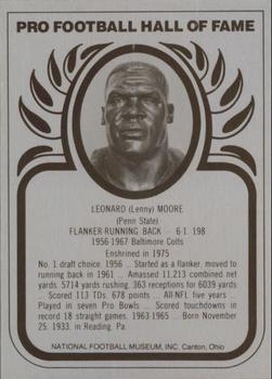 1982-83 Hall of Fame Metallics #NNO Lenny Moore Front