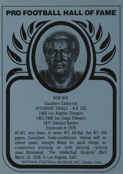 1982-83 Hall of Fame Metallics #NNO Ron Mix Front
