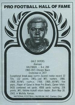 1982-83 Hall of Fame Metallics #NNO Gale Sayers Front