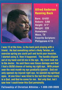 1993 Fellowship of Christian Athletes Super Bowl #1 Alfred Anderson Back