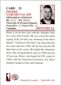 1998 JOGO #32 Pierre Vercheval Back