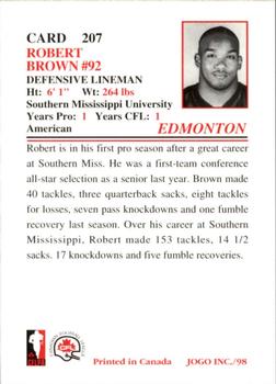 1998 JOGO #207A Robert Brown Back