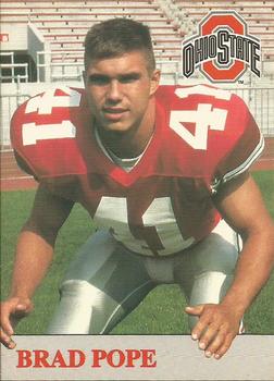 1992 Ohio State Buckeyes #18 Brad Pope Front