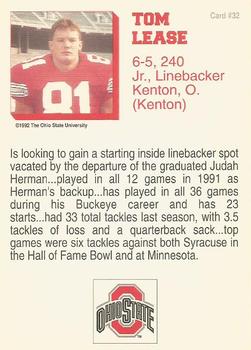 1992 Ohio State Buckeyes #32 Tom Lease Back