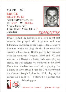 1999 JOGO #99 Bruce Beaton Back