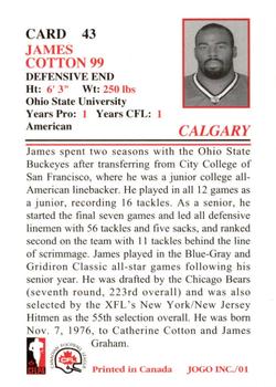 2001 JOGO #43 James Cotton Back