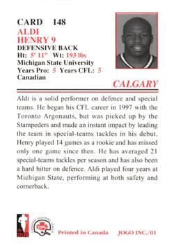 2001 JOGO #148 Aldi Henry Back