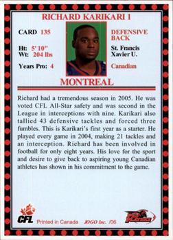2006 JOGO #135 Richard Karikari Back