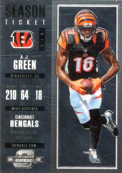 2017 Panini Contenders Optic #38 A.J. Green Front